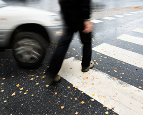 Pedestrian hit by car 